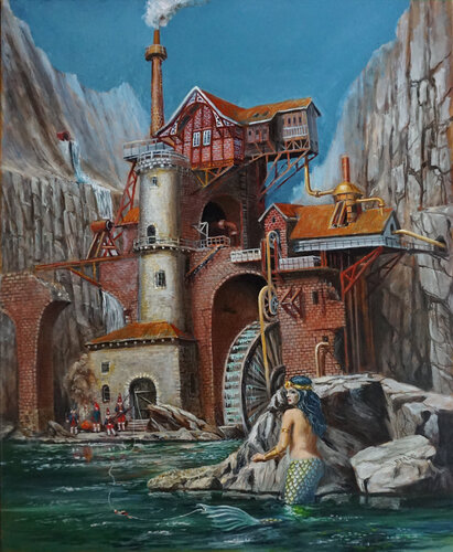 Angelausflug der Garde van Eberhard Marx, Schilderij te koop op Singulart