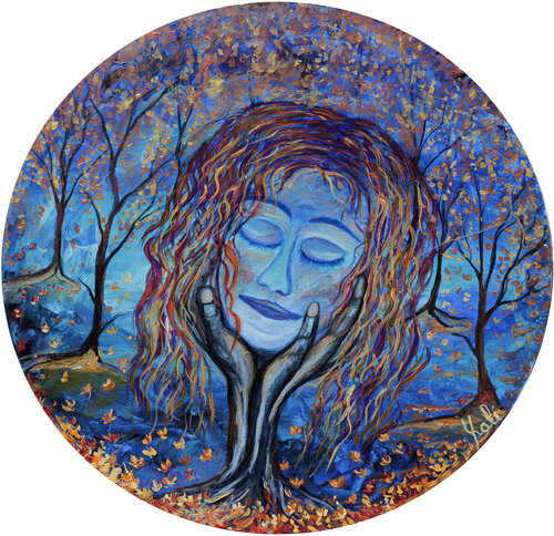 Entre tes mains le reconfort van Nathalie Jarsaillon dite Kali, Schilderij te koop op Singulart
