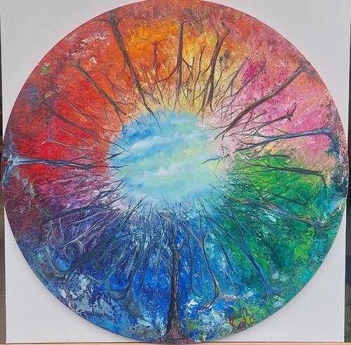 La valse du temps di Nathalie Jarsaillon dite Kali, Pittura in vendita su Singulart
