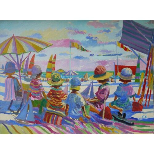 Beach #1 par David Fox, Peinture en vente sur Singulart