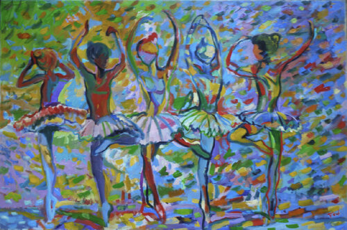 Dancers #2 par David Fox, Peinture en vente sur Singulart