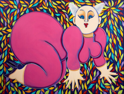 "La Reine  de Paix" par Lotta Hulthen Monfort, Peinture en vente sur Singulart