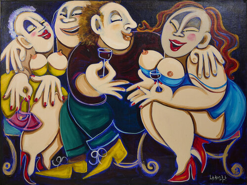 "Saturday Night Out par Lotta Hulthen Monfort, Peinture en vente sur Singulart