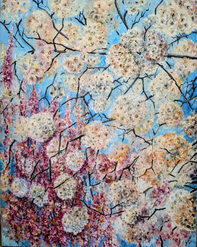 Blütenzauber de Edeltraud Steurer, Pintura a la venta en Singulart