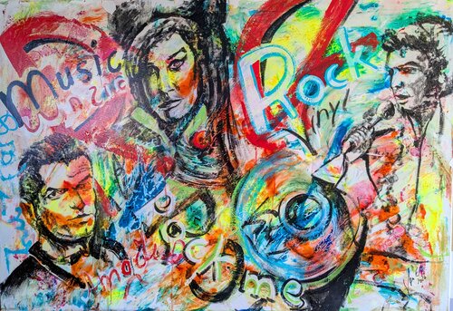 Music Legends de Edeltraud Steurer, Pintura a la venta en Singulart