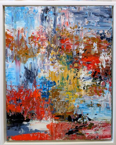 Im Spiegel der Landschaft van Edeltraud Steurer, Schilderij te koop op Singulart