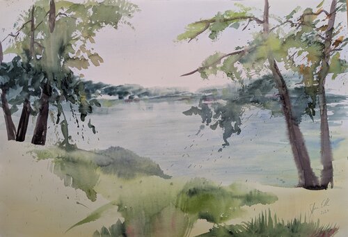 Klopeinersee Austria de Edeltraud Steurer, Pintura a la venta en Singulart