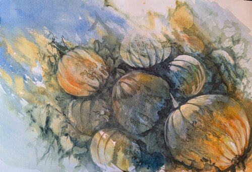 Pumpkins de Edeltraud Steurer, Pintura a la venta en Singulart