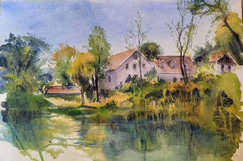 Natur Idylle - Minihof Liebau - Austria by Edeltraud Steurer, 油畫 for Sale on Singulart