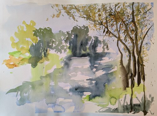 Uferlandschaft van Edeltraud Steurer, Schilderij te koop op Singulart