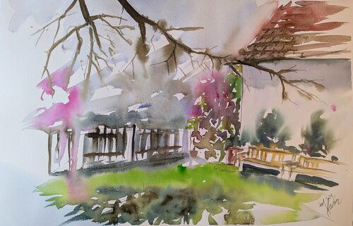 Am Land de Edeltraud Steurer, Pintura a la venta en Singulart