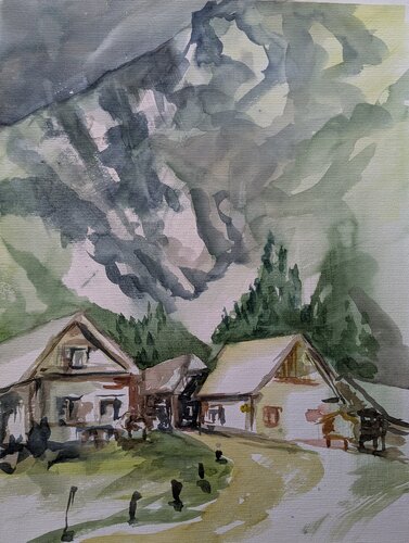 Ursprungsalm Schladming - Austria van Edeltraud Steurer, Schilderij te koop op Singulart