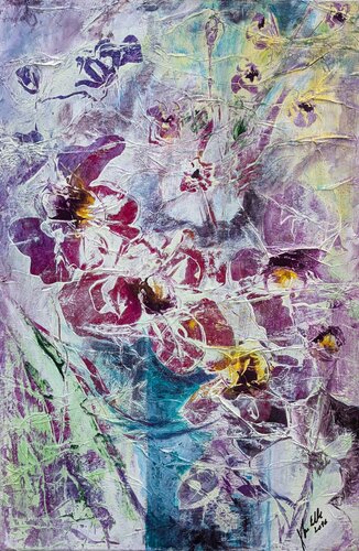 Orchideentraum van Edeltraud Steurer, Schilderij te koop op Singulart
