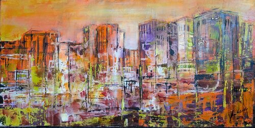 Cityscape van Edeltraud Steurer, Schilderij te koop op Singulart