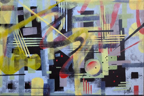 Komposition der Geometrie van Edeltraud Steurer, Schilderij te koop op Singulart