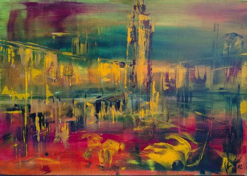 Siena zwischen Tag und Traum van Edeltraud Steurer, Schilderij te koop op Singulart