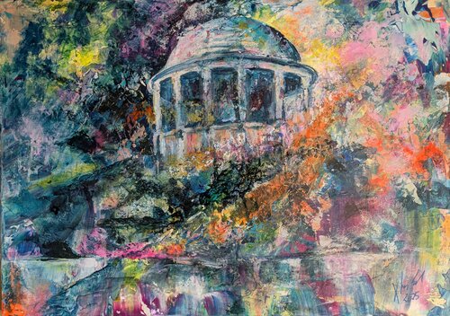 Josefinen Tempel (Baden bei Wien) de Edeltraud Steurer, Pintura a la venta en Singulart