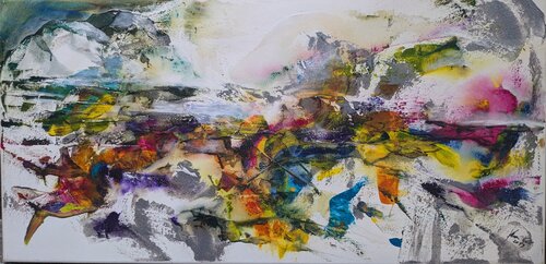 Das bunte Licht der Berge de Edeltraud Steurer, Pintura a la venta en Singulart