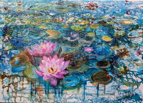 Seerosen by Edeltraud Steurer, Painting for Sale on Singulart