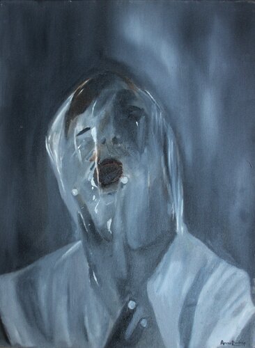 The Weight of the Breath par Anna Tharakan, Peinture en vente sur Singulart