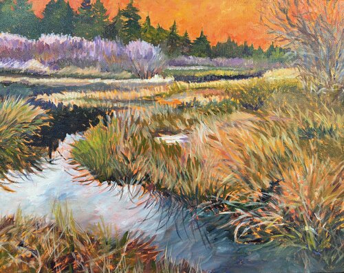 Marsh Glow van Kathi Rudko, Schilderij te koop op Singulart