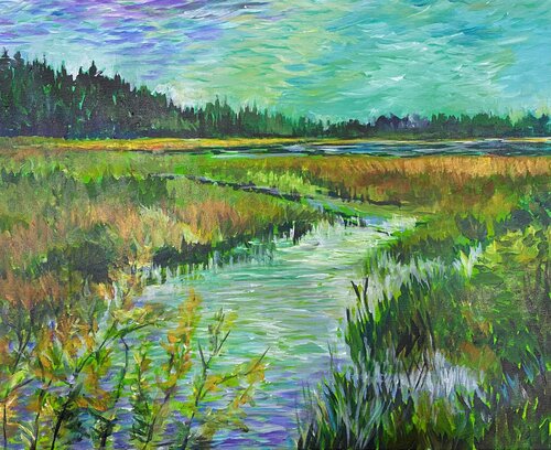 Wetland Wandering von Kathi Rudko, Malerei kaufen auf Singulart