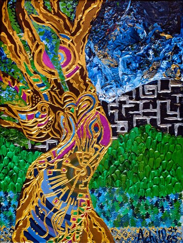 Oberbayern - Werdenfelser Land, Barmsee/der Mini Azteke de Eva Kristina Achilles, Pintura a la venta en Singulart