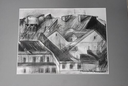 Rooftops series II von Elżbieta Kamieńska-Mruszczak, Werk auf Papier kaufen auf Singulart