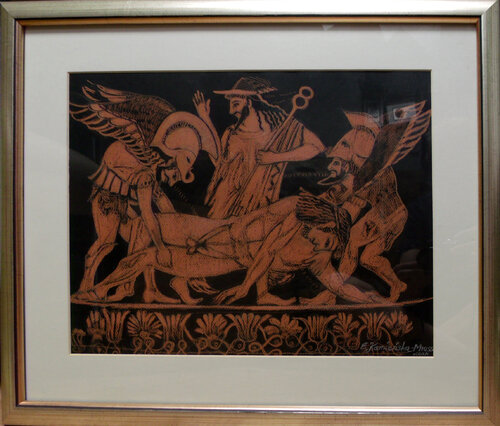 Greek themes series, Vase III di Elżbieta Kamieńska-Mruszczak, Opera su carta in vendita su Singulart