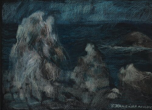 Kokkino Nero by Elżbieta Kamieńska-Mruszczak, Work on Paper for Sale on Singulart