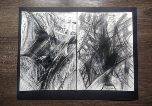 Dyptyk ,, Pajęczyna życia " by Elżbieta Kamieńska-Mruszczak, Work on Paper for Sale on Singulart