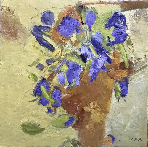 Iris in terracotta pot von Elisabetta Sonda, Malerei kaufen auf Singulart