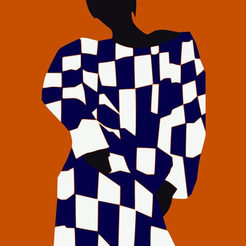 Composed 3 - Orange (Limited edition print) von Veronika Obushikhina Danilova, Digital kaufen auf Singulart