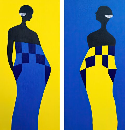 Diptych Dual State di Veronika Obushikhina Danilova, Pittura in vendita su Singulart