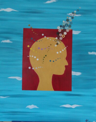 OUT OF THE BOX van Cécile Biancheri, Schilderij te koop op Singulart