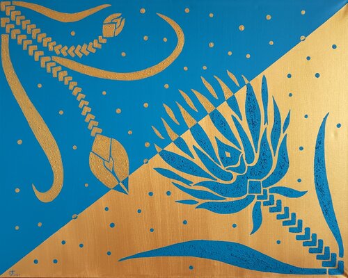 ROSES D'ORIENT van Cécile Biancheri, Schilderij te koop op Singulart