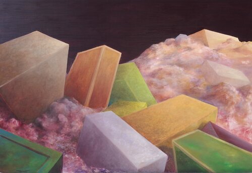 Paysage / sans titre van Yoann TOUBLANT, Schilderij te koop op Singulart