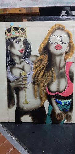 Girls by Simone Grenzi, Painting for Sale on Singulart