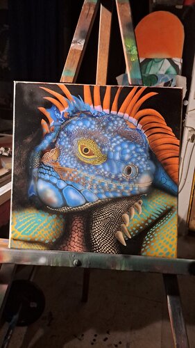 Iguana by Simone Grenzi, Painting for Sale on Singulart