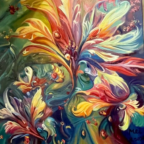 Flower Dance van Dongmei Liang, Schilderij te koop op Singulart