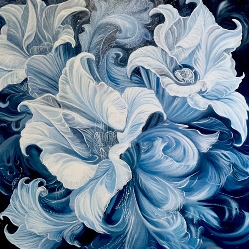Serene Blue di Dongmei Liang, Pittura in vendita su Singulart