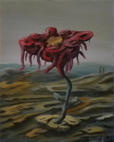 mushroom flower van Mocx Dabbert, Schilderij te koop op Singulart