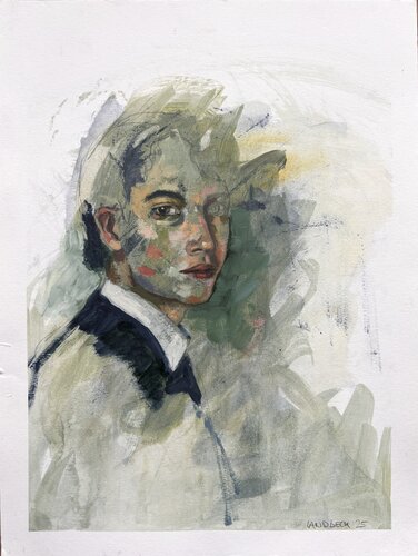 Study in Quiet Green I de Barbara Landbeck, Pintura a la venta en Singulart