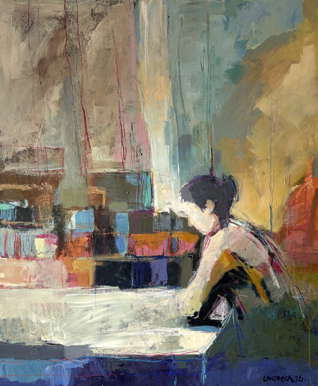 Between Silence and Light Barbara Landbeck Original painting for sale