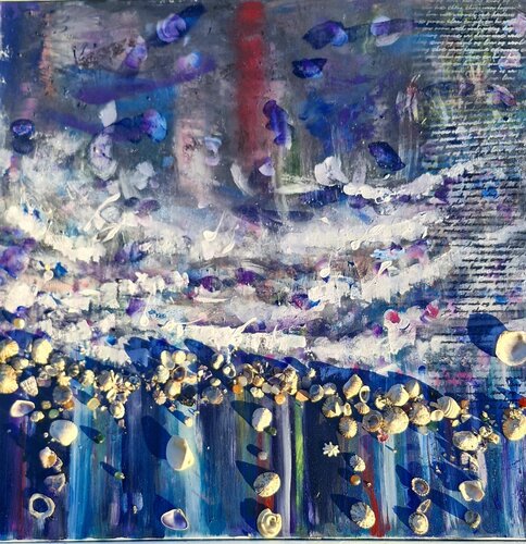 Boat Harbour tide at feet par Skye Elizabeth James, Peinture en vente sur Singulart