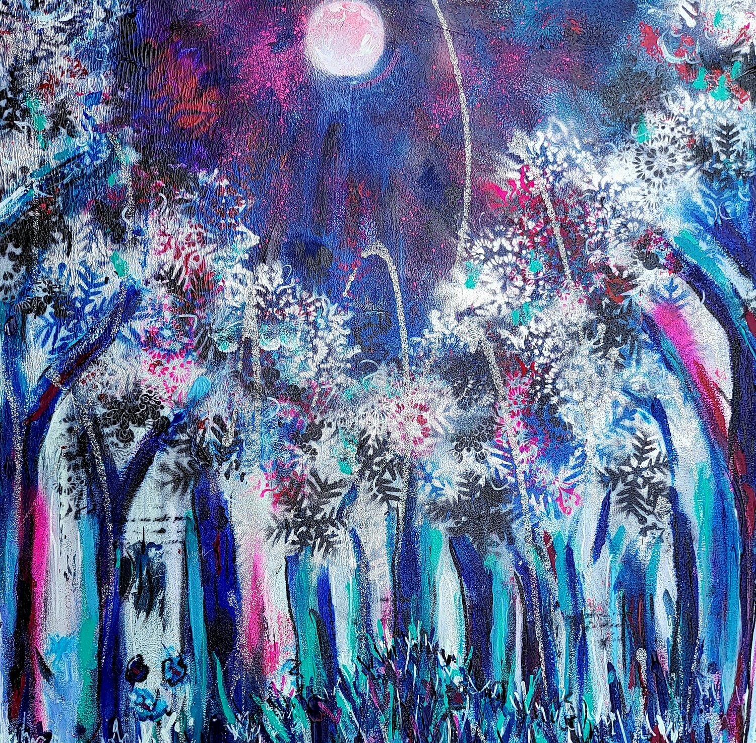 Blood moon through trees Skye Elizabeth James