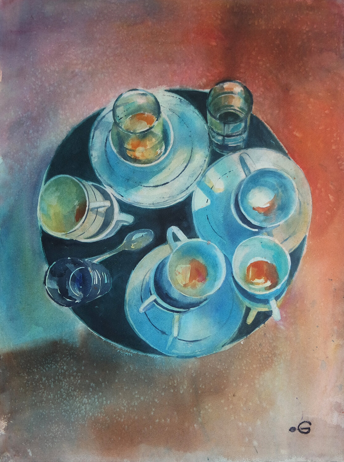 "Begegnungen"II Irene Gravender Œuvre sur papier à vendre