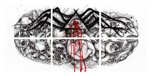 Los Horrores de la Muerte, Los Tormentos de la Vida (6 A4 panels) di Santa Perpetua, Altri media in vendita su Singulart