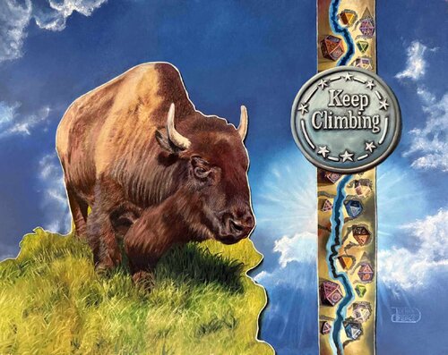 Buffalo Skies van Debra Keirce, Schilderij te koop op Singulart