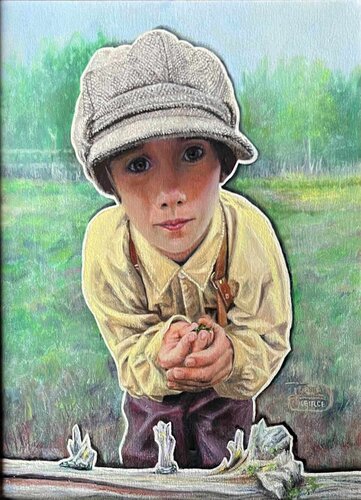 Frog Catcher van Debra Keirce, Schilderij te koop op Singulart